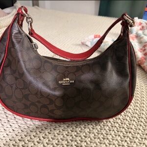 Coach  Shoulder Brown and Red PROJECT BAG